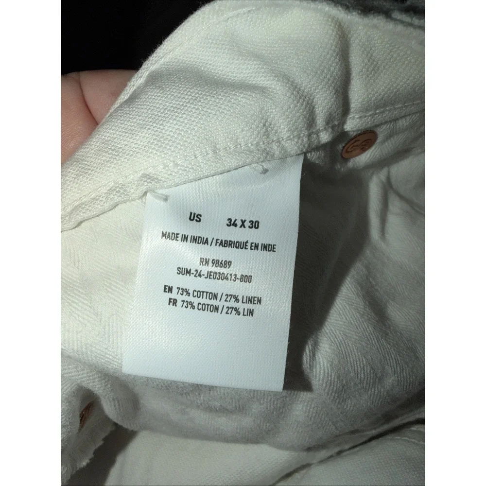 Todd Snyder Men's Slim Fit 5 Pocket Jeans White Size 34x29in Zip Fly